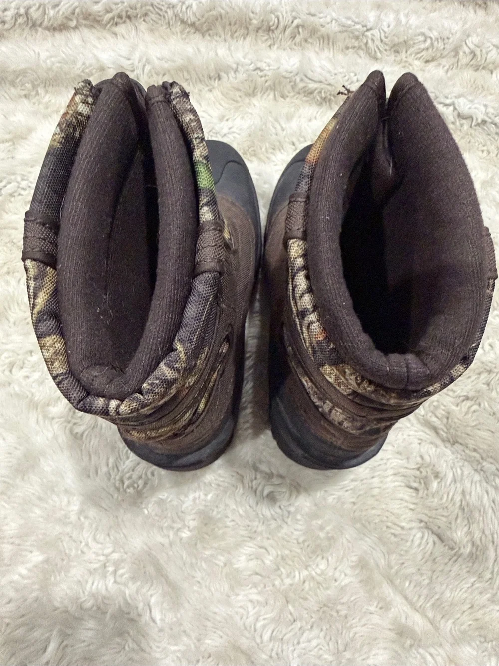 Itasca Brown Camo Kids Waterproof Winter Snow Boots Boys Size 2